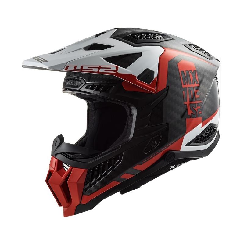 Motocross kypärä LS2 MX703 C X-Force Victory musta-punainen-valkoinen
