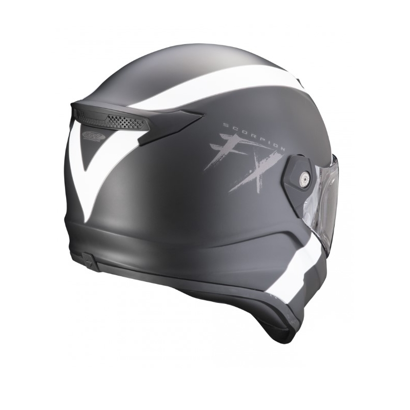 Moottoripyöräilykypärä SCORPION COVERT FX GALLUS musta ja valkoinen
