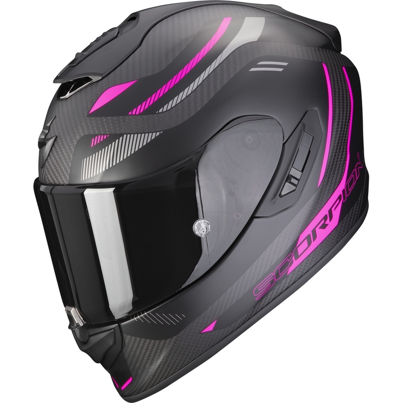 Integrální přilba na motorku Scorpion EXO-1400 EVO Carbon Air Kydra černo-růžová