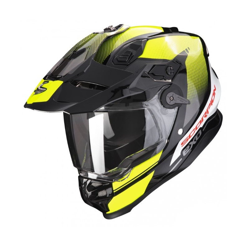 Enduro moottoripyöräilykypärä SCORPION ADF-9000 AIR Trail musta-fluo keltainen