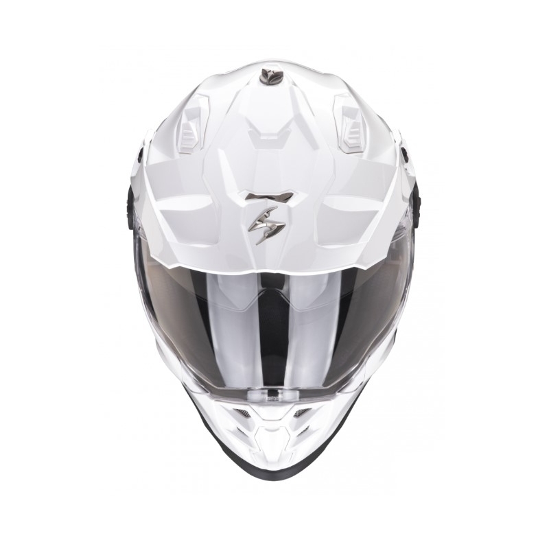 Enduro-moottoripyöräilykypärä SCORPION ADF-9000 AIR Solid pearl valkoinen