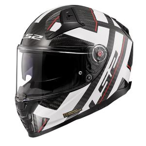 LS2 FF811 Vector II C Vahva mustavalkoinen integraalinen moottoripyöräkypärä
