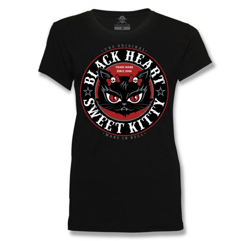 Dámské triko Black Heart Kitty výprodej