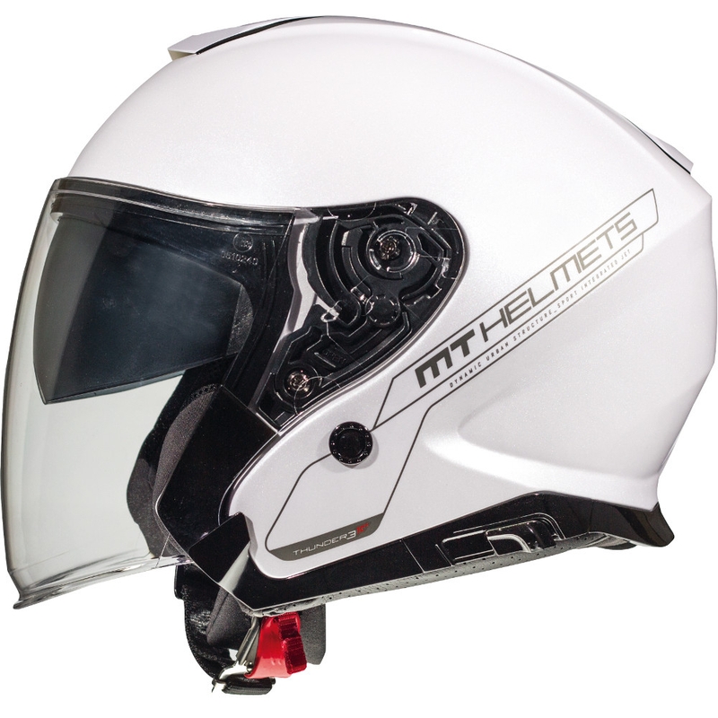 Otevřená přilba na motorku MT Thunder 3 SV Solid bílá výprodej