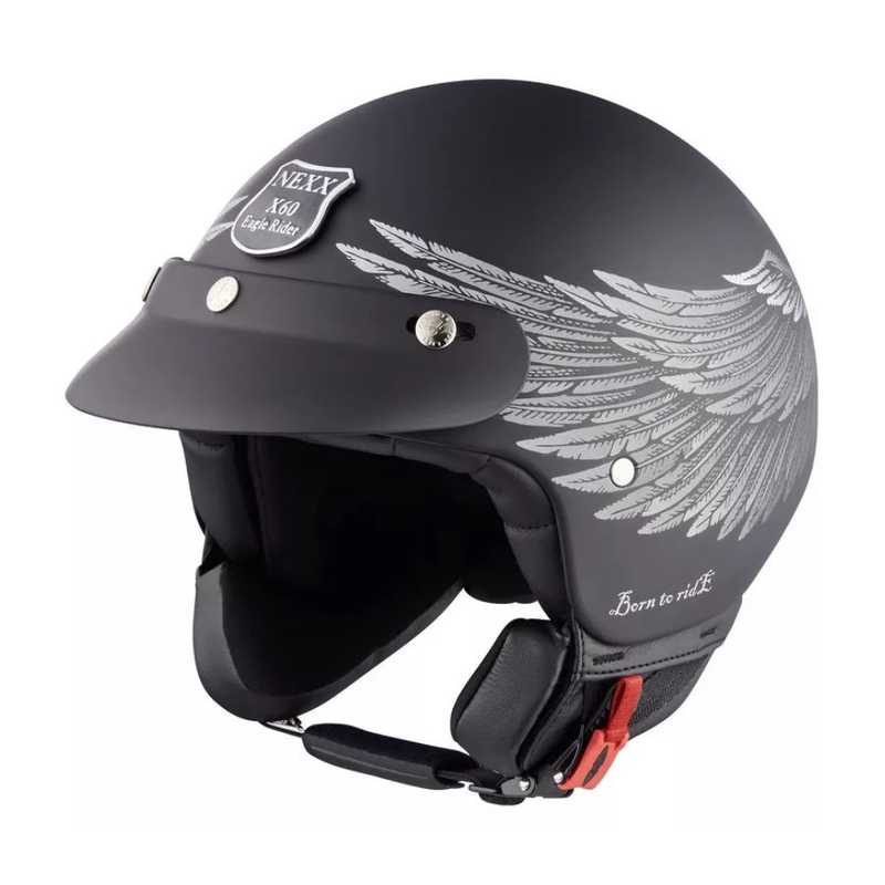 Otevřená přilba na moto Nexx X.60 Eagle Rider černo-stříbrná výprodej