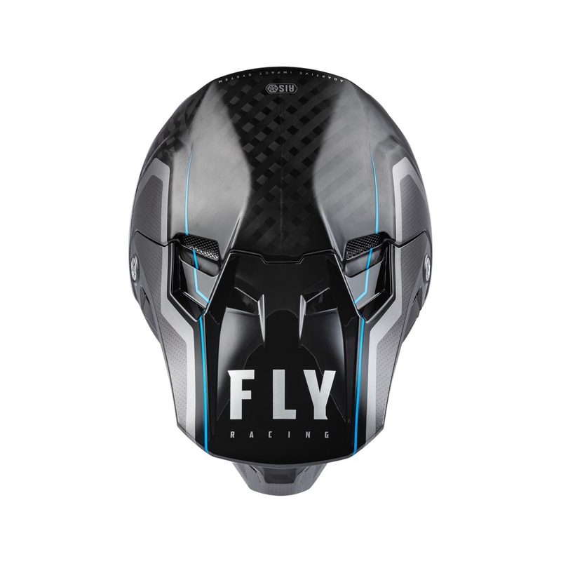 Motocross kypärä FLY Racing Formula Axon musta-harmaa-sininen