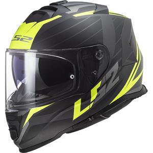 LS2 FF800 Storm II Nerve musta-fluo-keltainen integraalinen moottoripyöräilykypärä