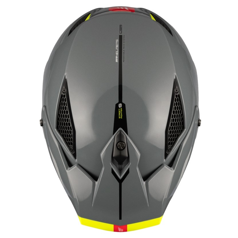 Avoin kypärä maskin kanssa MT Streetfighter SV S Solid A22 harmaa kiiltävä