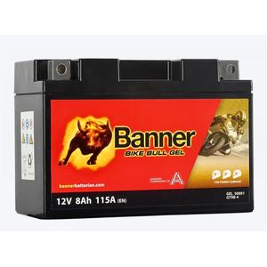 Geeliakku Banner Bike Bull Gel 12V, YT9B-4, 8AH, 115A