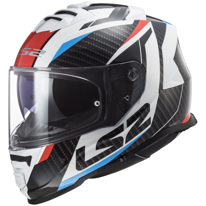 Kokokasvoinen moottoripyöräkypärä LS2 FF800 Storm II Racer valkoinen-musta-punainen-sininen
