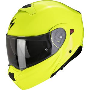 Flip-up moottoripyöräilykypärä Scorpion EXO-930 EVO Solid fluo-keltainen