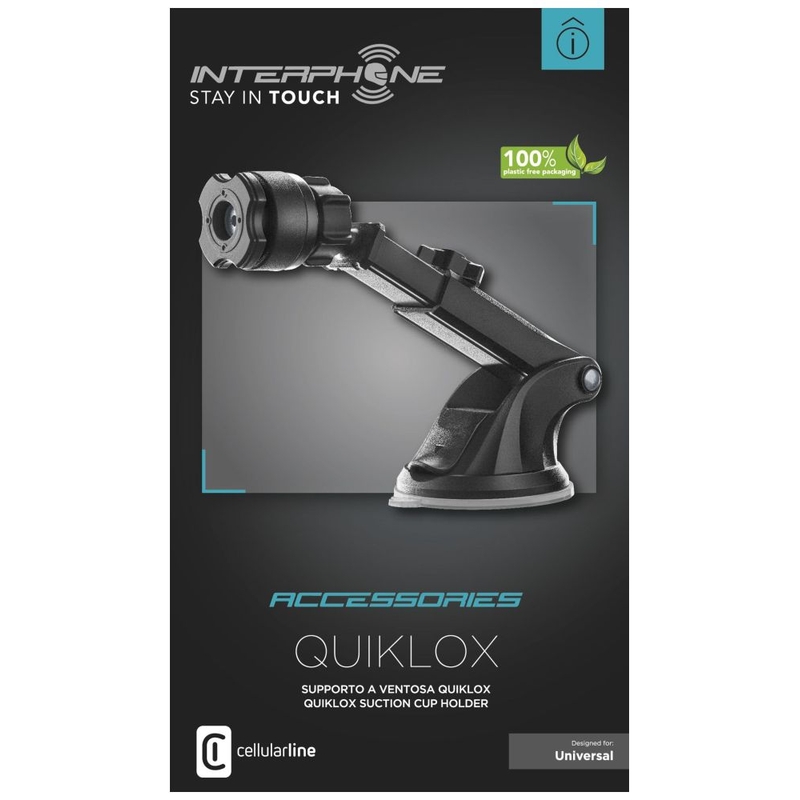QUIKLOX Interphone -pidike, jossa on imukuppi