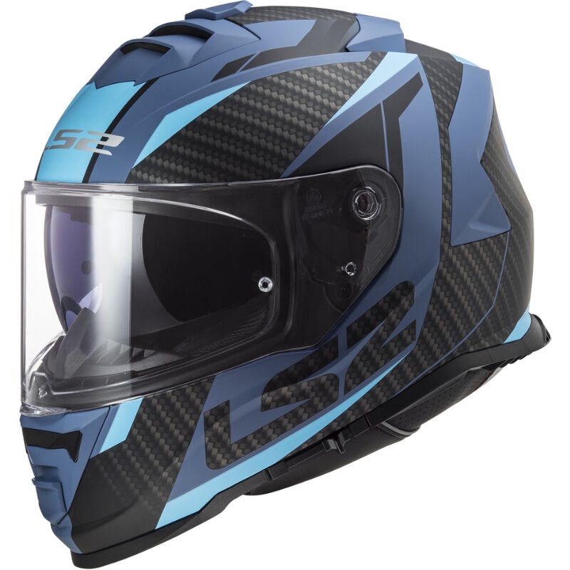 Kokokasvoinen moottoripyöräkypärä LS2 FF800 Storm II Racer musta-sininen
