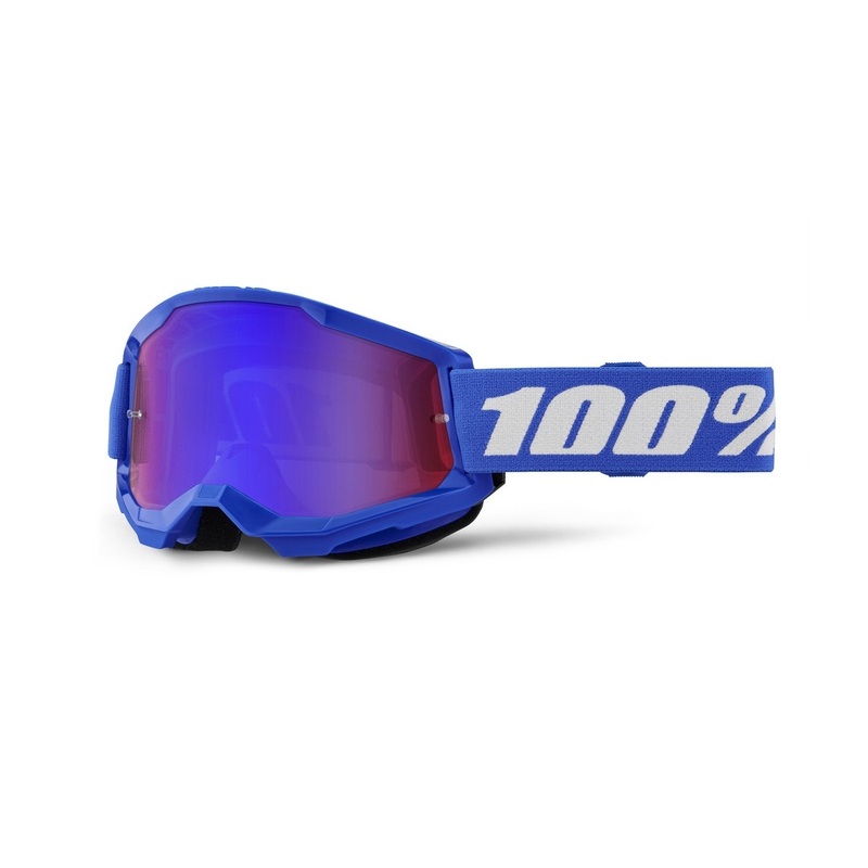Motocross lasit 100% STRATA 2 Uusi sininen (punainen-sininen pleksi)