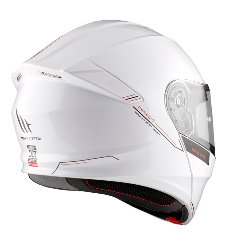 MT Genesis SV Solid A0 moottoripyöräilykypärä valkoinen kiiltävä valkoinen kiiltävä