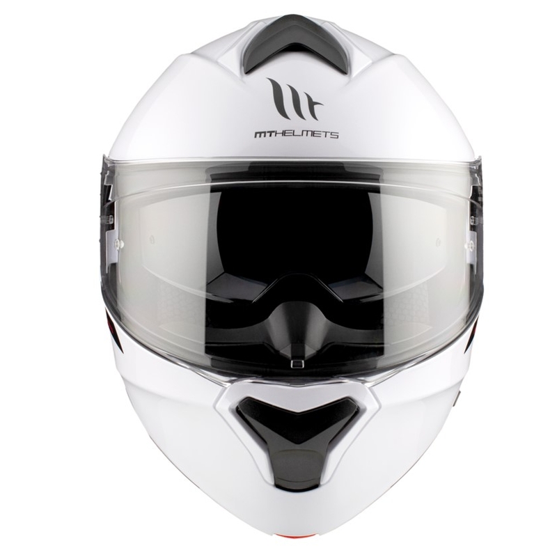 MT Genesis SV Solid A0 moottoripyöräilykypärä valkoinen kiiltävä valkoinen kiiltävä