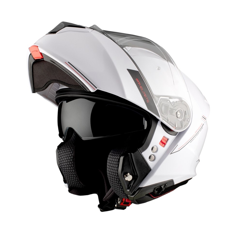 MT Genesis SV Solid A0 moottoripyöräilykypärä valkoinen kiiltävä valkoinen kiiltävä