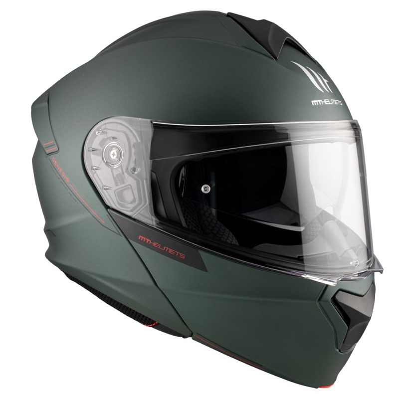 MT Genesis SV Solid A6 moottoripyöräilykypärä vihreä matta