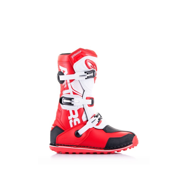 Alpinestars Tech Trial moottoripyöräsaappaat valkoinen-punainen-musta