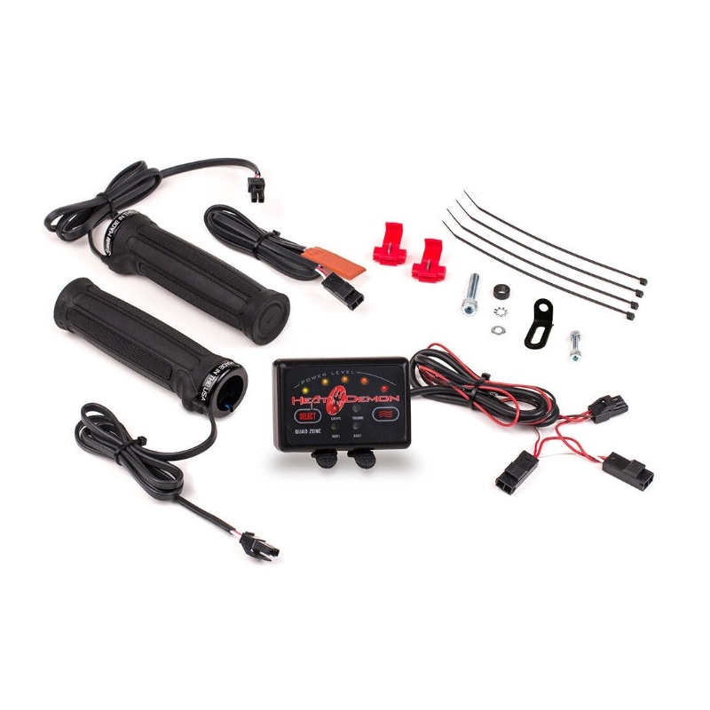 Lämmitetyt kahvat SYMTEC ATV Clamp On Quad Zone musta