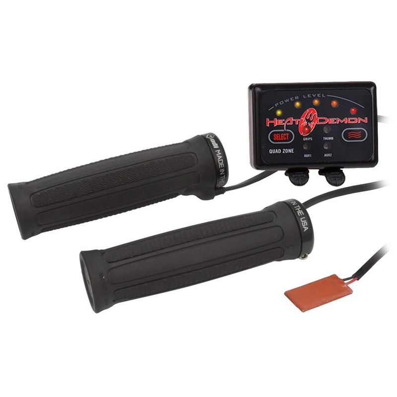 Lämmitetyt kahvat SYMTEC ATV Clamp On Quad Zone musta