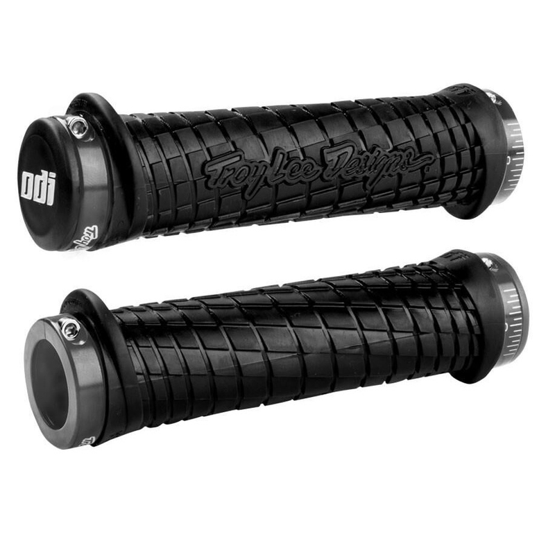 Gripy ODI TROY LEE DESIGNS SIGNATURE ATV LOCK-ON šedo-černé
