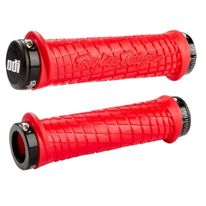 Kahvat ODI TROY LEE DESIGNS SIGNATURE ATV LOCK-ON punainen ja musta