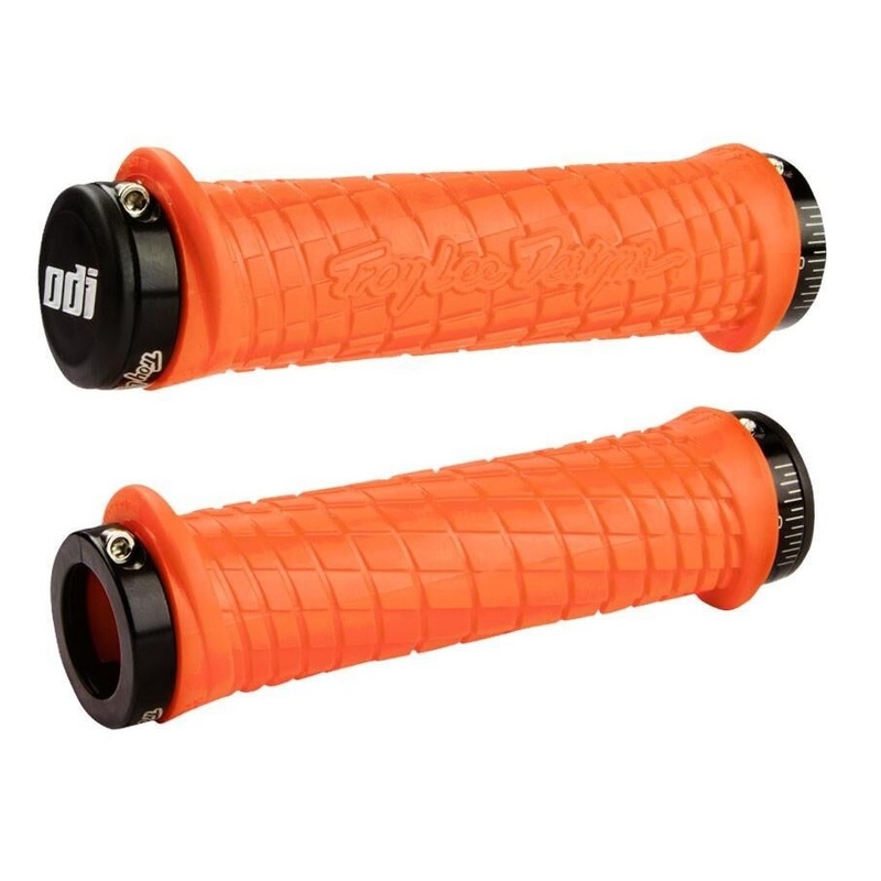 Kahvat ODI TROY LEE DESIGNS SIGNATURE ATV LOCK-ON oranssi-musta ODI TROY LEE DESIGNS SIGNATURE ATV LOCK-ON oranssi-musta