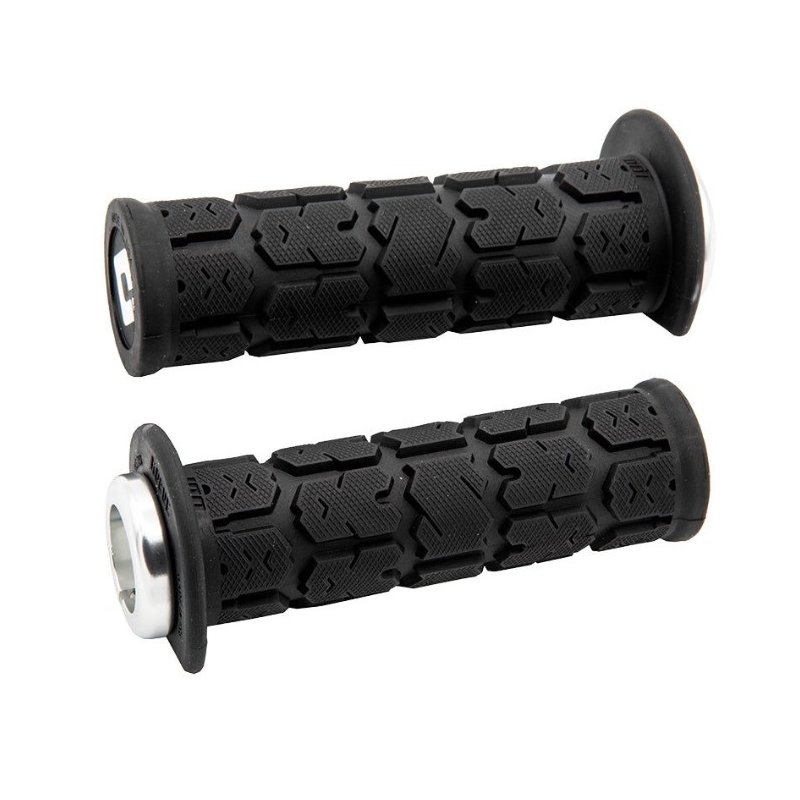 Kahvat ODI ROGUE ATV LOCK-ON V2.1 125mm musta-hopea
