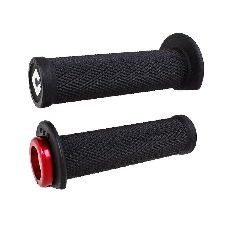 Kahvat ODI RUFFIAN ATV LOCK-ON V2.1 125mm musta-punainen