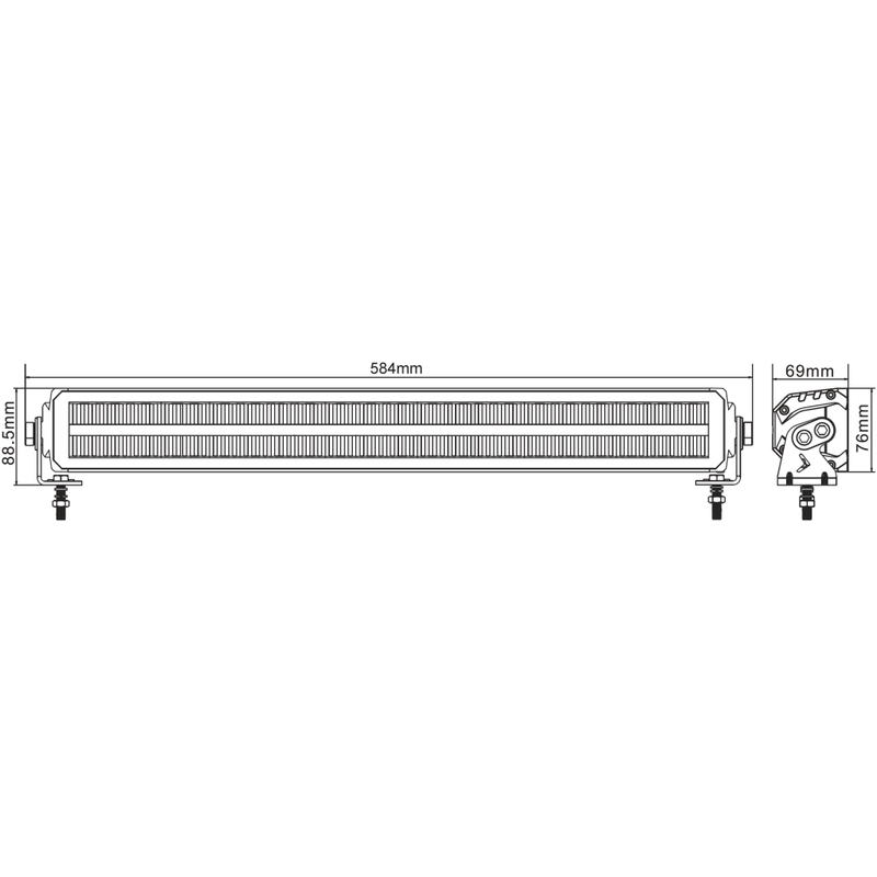 HAI LED-VALOPALKKI EU HOMOLOGOITU OSRAM 22", 108W