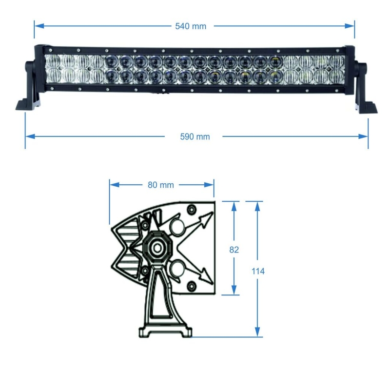SHARK LED-VALOPALKKI 20", KAAREVA, 120W, R 560 MM - 5D