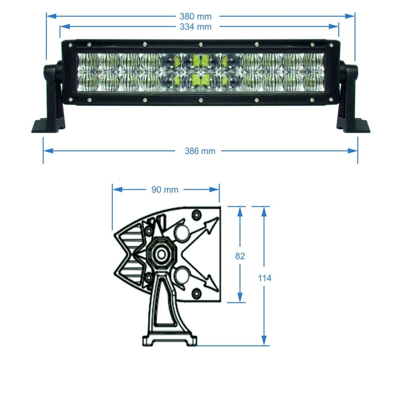 LED-valoramppi SHARK LED-valopalkki,5D,13.5",72W