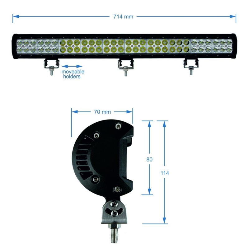 LED-valoramppi SHARK LED EPISTAR 60*3W 10800 LM 10-30V COMBO 28"