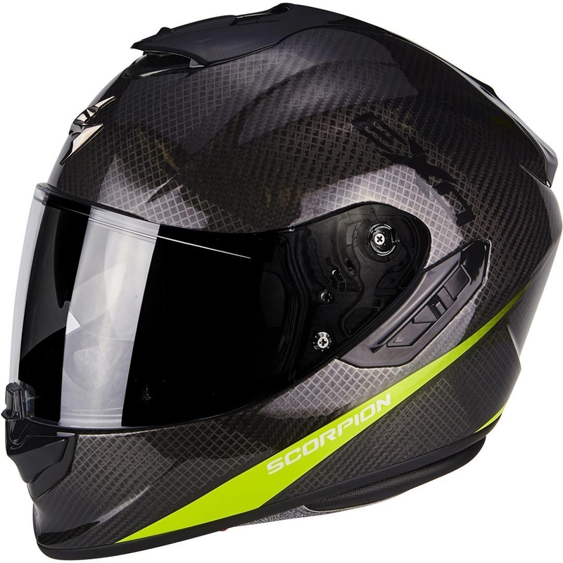 Integrální přilba na motorku Scorpion Exo-1400 Air Carbon žlutá výprodej