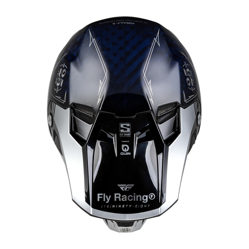Motocross kypärä FLY Racing Formula S Carbon sininen-hopea