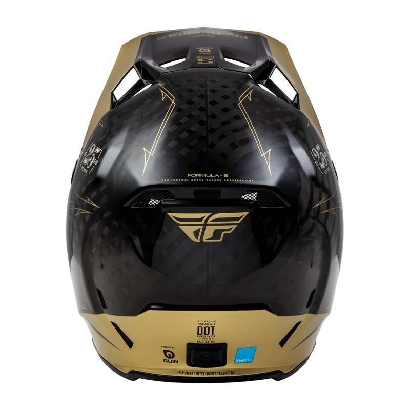 Motocross kypärä FLY Racing Formula S Carbon musta-kultainen