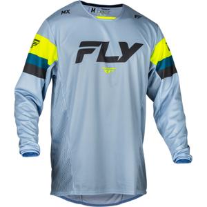 Motocross pelipaita FLY Racing Kinetic Prix harmaa-fluo keltainen