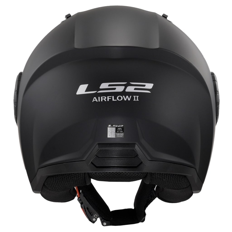LS2 OF616 Airflow II Solid Matte Black Avoin moottoripyöräilykypärä