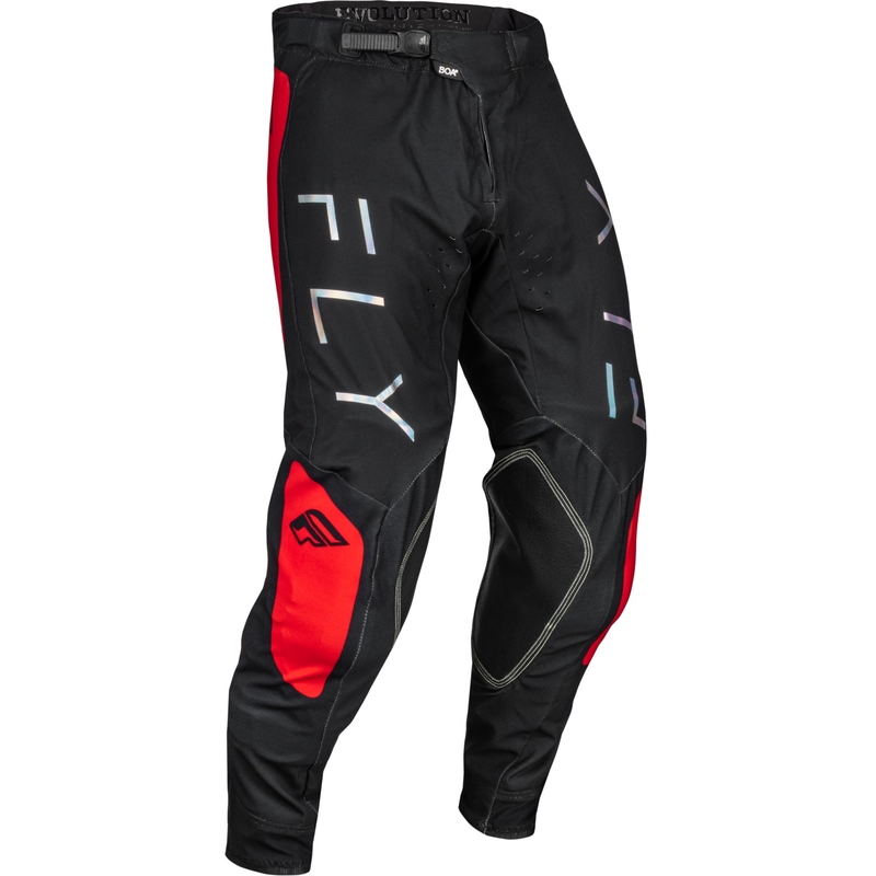 Motocross-housut FLY Racing Evolution DST musta-punainen alennusmyynti