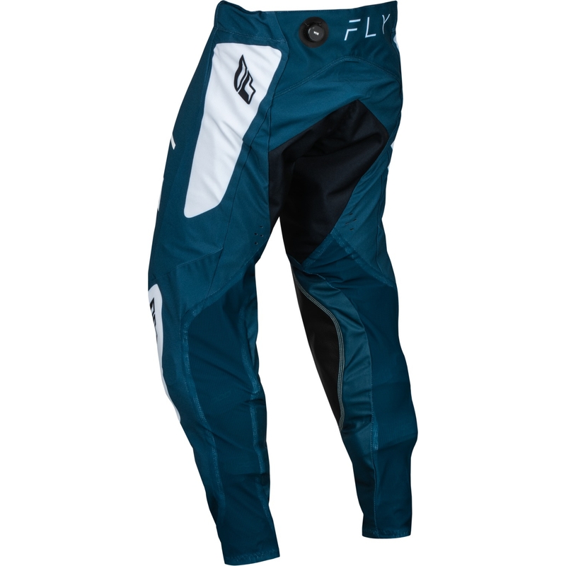 Motocross-housut FLY Racing Evolution DST sininen ja valkoinen