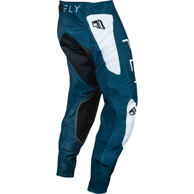 Motocross-housut FLY Racing Evolution DST sininen ja valkoinen