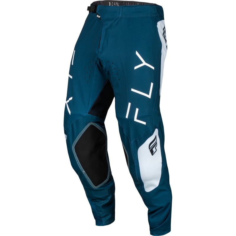 Motocross-housut FLY Racing Evolution DST sininen ja valkoinen