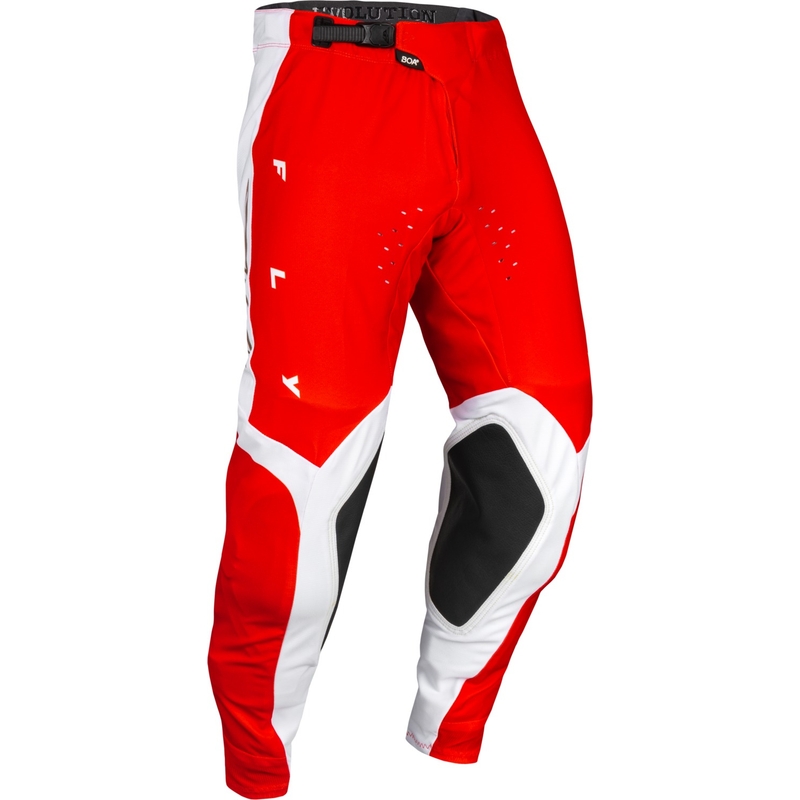 Motocross housut FLY Racing Evolution DST punainen ja valkoinen