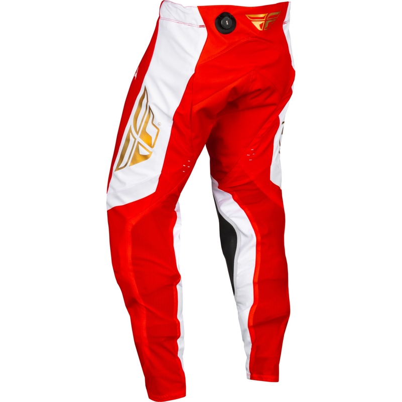 Motocross housut FLY Racing Evolution DST punainen ja valkoinen