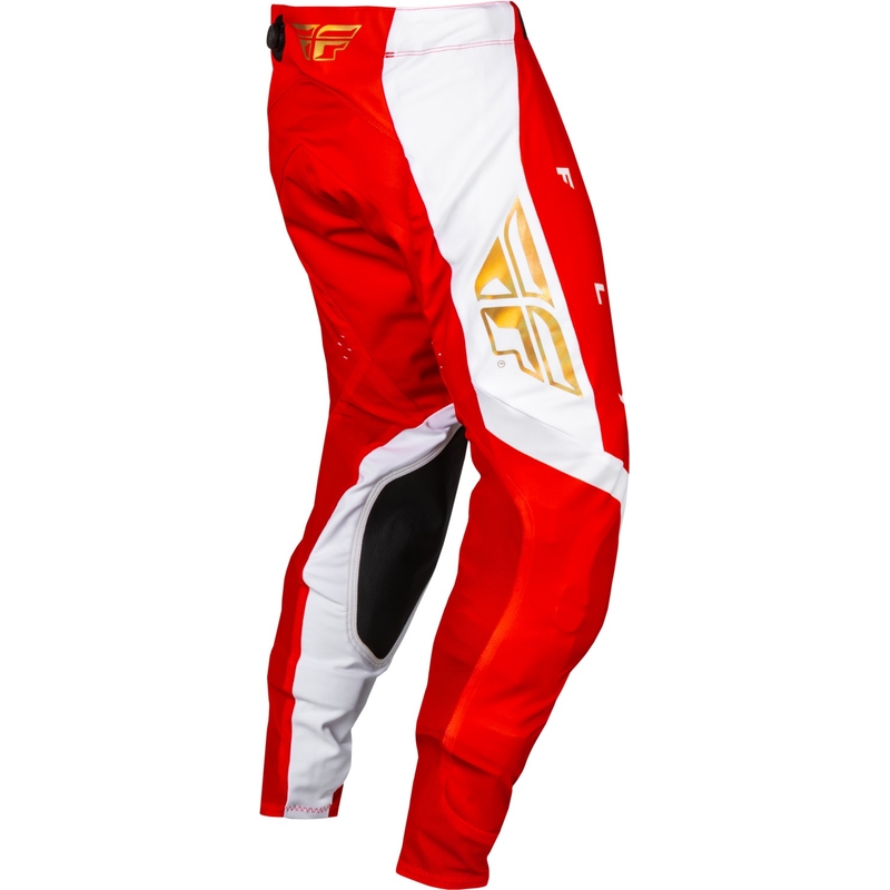 Motocross housut FLY Racing Evolution DST punainen ja valkoinen