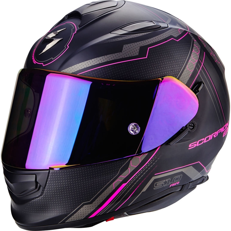 Integrální přilba na motorku Scorpion EXO-510 Air Sync černá matná-růžová