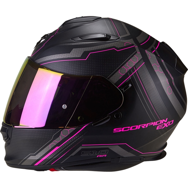 Integrální přilba na motorku Scorpion EXO-510 Air Sync černá matná-růžová