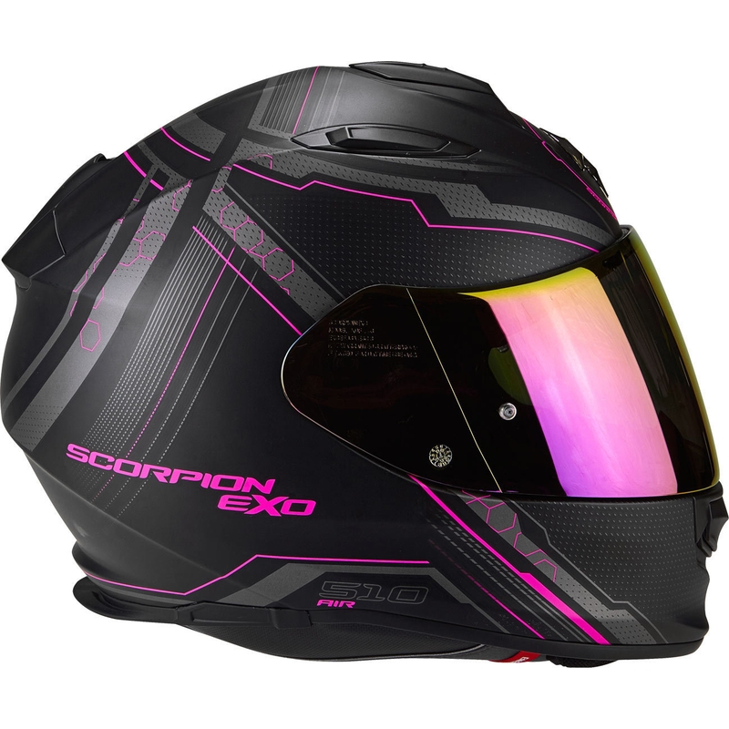 Integrální přilba na motorku Scorpion EXO-510 Air Sync černá matná-růžová