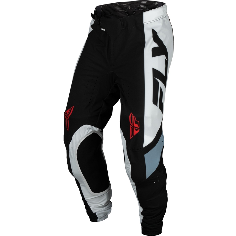 Motocross-housut FLY Racing Lite musta-valko-harmaa
